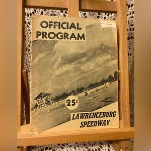Vintage Lawrenceburg Speedway - Indiana - Official Program - Race Cars, Motor